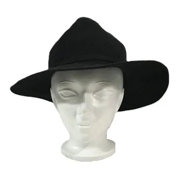 BOHO Wide‑Brim Black Floppy Hat – Soft & Flexible - Women’s O/S - Picture 6 of 11